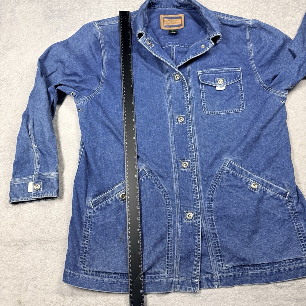 Vintage Polo Ralph Lauren Jeans Co. Denim 90s Chore Jacket Barn Coat Womens L*** - Picture 11 of 12